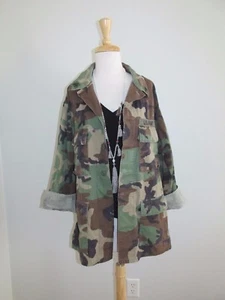 Official US Army Size L Woodland Camo Military Camouflage Field Coat - Picture 1 of 10