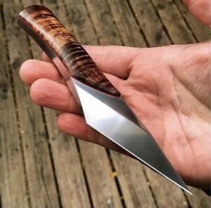 Handmade D2 Steel Blade, Wood Handle Kiridashi Knife, best for survival for him.