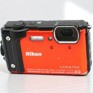 Nikon Compact Digital Camera COOLPIX W300 Orange for parts only Not working - Picture 1 of 8
