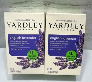 Yardley London Englischer Lavendel feuchtigkeitsspendende Badeseife, 4,25 Unzen - 2 Riegel - Bild 1 von 3