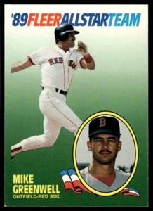 1989 Fleer All-Stars Mike Greenwell #6 Boston Red Sox