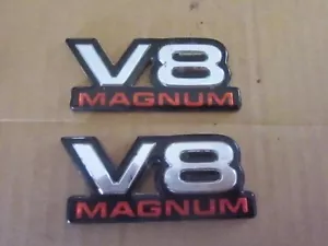 Mopar V8 Magnum Fender Door Emblems - Picture 1 of 1