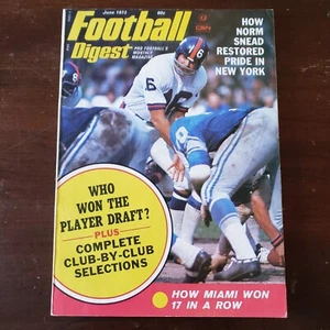 NORM SNEAD Football Digest Magazine JUN 1973 New York Giants EX- LABEL ON BACK - Picture 1 of 2