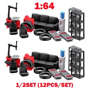 12/24Pcs Diorama 1/64 Car Repair Tools Model Sets Garage Scene Display Props NEW - Picture 1 of 11