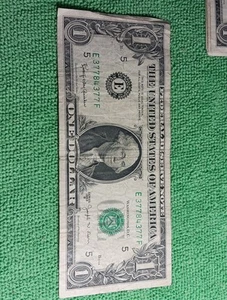1963 B $1 Dollar Bill Joseph Barr Note Fancy Serial Number E37784377F - Picture 1 of 2