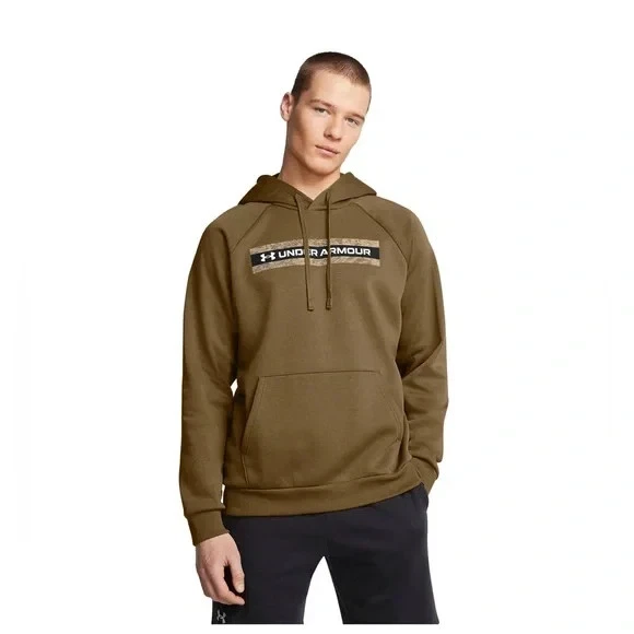 UNDER ARMOUR 胸部条纹套衫连帽衫土狼 3XLT 高 — 第 1/1 张图片