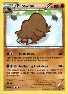 Piloswine Uncommon XY - BREAKthrough 81/162 Pokémon TCG - Image 1 of 2
