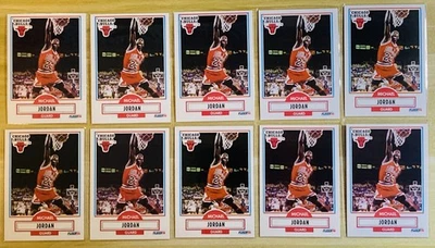 Michael Jordan 1990 Fleer #26 Lote de 10 gemas regulares sin error como nuevas sin circular Foto 1 de 4