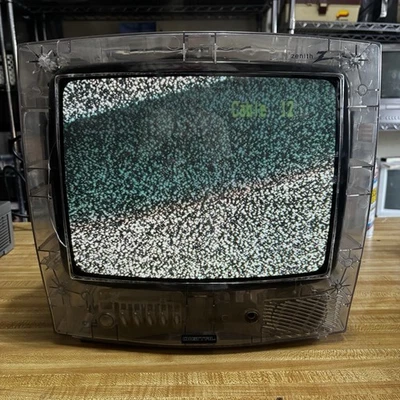 Vintage Zenith TV Clear Transparent 13" Color Prison Model H13501L No Remote - Image 1 of 4