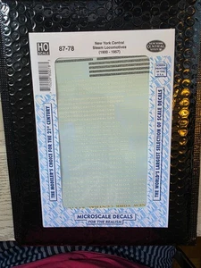 HO Microscale Decals 87-78 NYC Steam Locomotives 1900–1967 White Lettering Seale - Picture 1 of 1