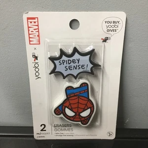 Borrador Marvel Spider-Man Spidey Sense 2pk de Yoobi sin látex y manchas - Imagen 1 de 3