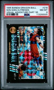 1995 BANDAI DRAGON BALL VISUAL ADVENTURE PART '95 #216 SON GOKU & FRIENDS PSA 8 - Picture 1 of 2