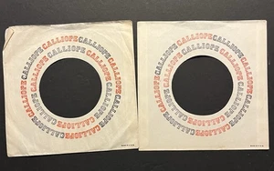 Calliope Records 45rpm Company Sleeve Lot of 2 VG Rare - Picture 1 of 5