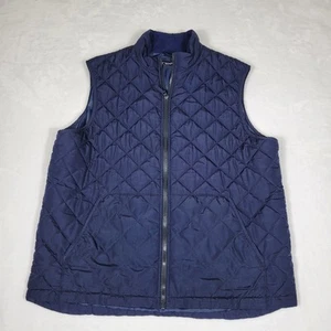 Chaps Mens Navy Puffer Vest Size Large Outdoor Athleisure Workwear Casual  - Picture 1 of 8