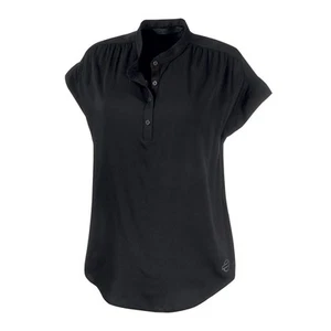 Harley-Davidson S NWT Women's Stretch Rayon Short Sleeve Logo Popover Shirt - Picture 1 of 11