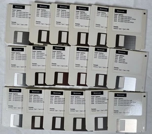Lot of 48 Genuine Bitstream Fonts on 3.5 Inch Floppies - Picture 1 of 6