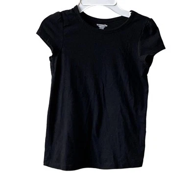 Camiseta de manga corta Toughskins negra para niña - talla 6x Foto 1 de 2