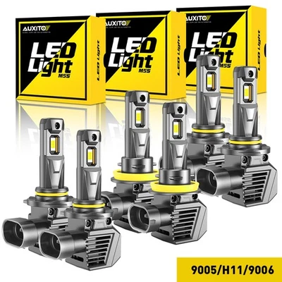 9005 High 9006 H11 Low Beam LED Headlight Bulbs 200W Super Bright CANBUS 55000LM Foto 1 de 4