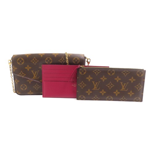 LOUIS VUITTON（LV） Borsa a tracolla Louis Vuitton LV GHW Pochette Felicie Catena M61276 Monogram Marrone