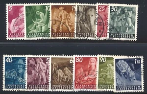 Liechtenstein Sc #247-258 (1951) - 5rp claret to 1fr indigo Pictorials VF Used - Bild 1 von 1