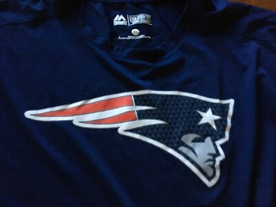 Camiseta Majestic New England Patriots Para Hombre XL Azul Manga Corta Anillo Foto 1 de 4