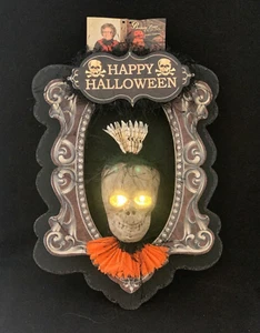 Bethany Lowe Halloween Skeleton Head w/LED Lights Retired Hang Tag NOS - Picture 1 of 8