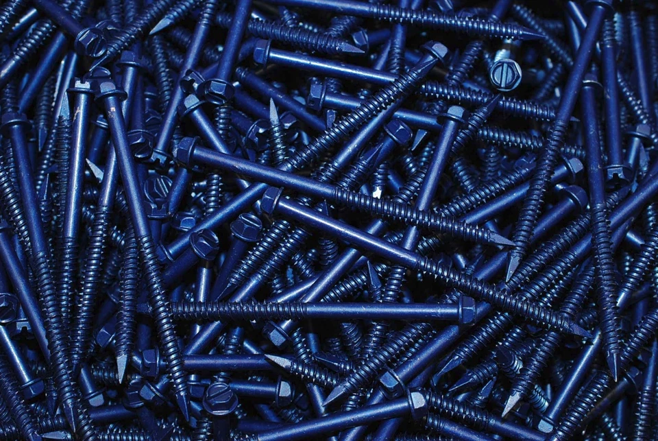 LEXAR INDUSTRIAL (100) Hex Washer Head 1/4 x 4 Concrete Masonry Screws Tapcon Anchor 5/16" Drive