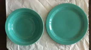VERNON KILNS 'EARLY CALIFORNIA' PATTERN: TURQUOISE BOWL AND BREAD PLATE - Picture 1 of 8