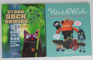 STRAY SOCK SEWING & KNITWIT Craft Book Lot - Make Unique creatures - Sewing Knit - Foto 1 di 17