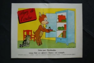 VOS AMIS ROUDOUDOU ET RIQUIQUI AFFICHETTE MURALE N° 7 L'ORDRE 32X25 CM - Picture 1 of 1