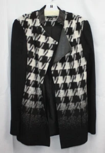 Conrad C Pullover Mantel Blazer Jacke lang Hahnentritt ombre Wollmischung schwarz 6 - Bild 1 von 7