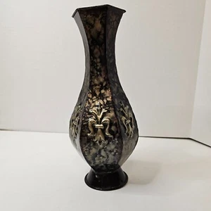 Elegant Expressions Medium Tuscan Vase Black Gold Color Metal - Picture 1 of 10