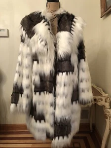 Donna Salyers Fabulous Furs Alter Ego Fur Shawl Collar Coat - Picture 1 of 9