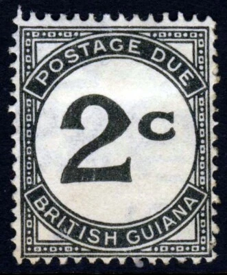 BRITISH GUIANA KG VI 1940 2c. POSTAGE DUE Ordinary Paper SG D2 MINT - Image 1 of 2