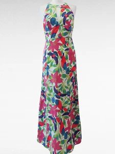 Warehouse maxi halter neck floral multicoloured dress 10 summer Holiday tropical - Picture 1 of 14