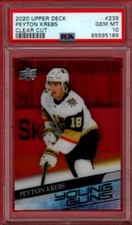 2020-21 UPPER DECK PAYTON KREBS YOUNG GUNS CLEAR CUT PSA 10 GEM MINT POP=3 YG GC