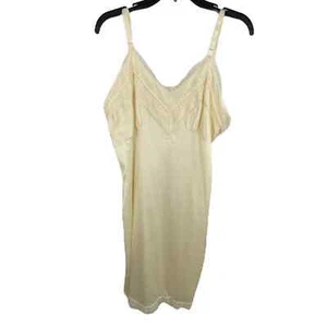 Vintage Vincent ivory nylon and lace slip size 42 - Picture 1 of 7
