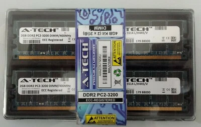 A-Tech 4GB (2x2GB) PC2-3200 (DDR2-400) RDIMM - Image 1 of 3