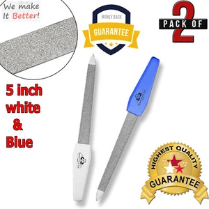 PACK OF TWO 5" SMALL NAIL FILE PODIATRY DIAMOND DEB FILE MANICURE PEDICURE TOOLS - Picture 1 of 1