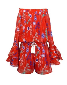 NEW! Girls Truly Me Off The Shoulder Romper Size 7y - Picture 1 of 4