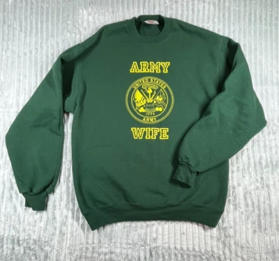 Suéter Para Mujer JERZEES Med Ejército Esposa Manga Larga Sudadera Verde Foto 1 de 4