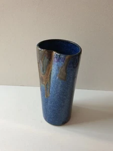 Magnifique Vase en céramique à couverte bleue Signée Jean CACHELEUX (Puisaye) - Bild 1 von 11