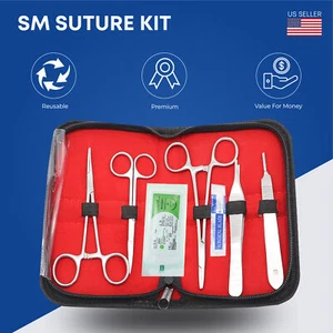 20 Pcs Suture Kit with Scissors Needles and Thread for Practice Student Training - Picture 1 of 8