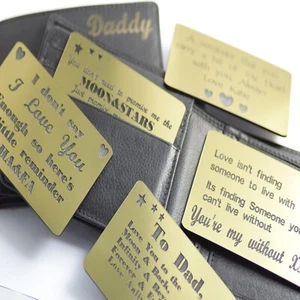 Wallet Insert Birthday Christmas Gift For Him gold christmas gift for him dad uk - Picture 1 of 6