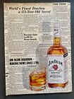 Jim Beam Bourbon Whiskey Kentucky Original 1968 Vintage Advert Werbung Reklame