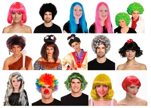 Fancy Dress Costume Wigs Afro Scary Horror Halloweeb Book Days Stag Party Hen Do - Picture 1 of 25