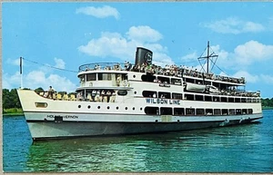 S.S. Mount Vernon Steam Ship Wilson Line Potomac River Tour Boat Postcard c1950 - Picture 1 of 6