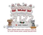 Personalized 2022 Snowman Family of 4 with 2 Dogs or Cats Christmas Ornament