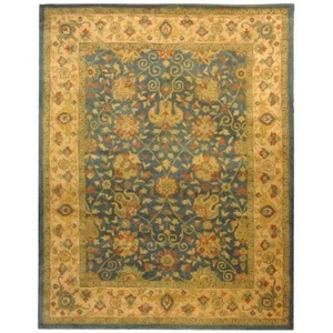 SAFAVIEH Antiquity Collection AT21E Handmade Blue Rug - Picture 1 of 25