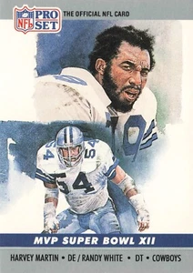 HARVEY MARTIN & RANDY WHITE 1990 Pro Set #12 MVP Super Bowl XII Cowboys - Picture 1 of 2